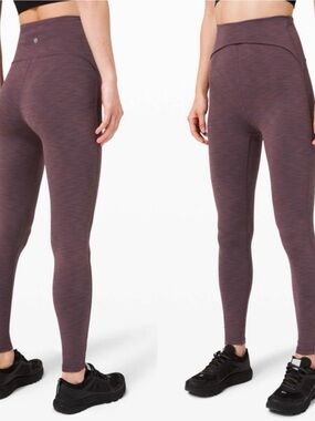 Lululemon Power Within Super High-Rise Pant Sz 6/28" In Heathered Black Currant